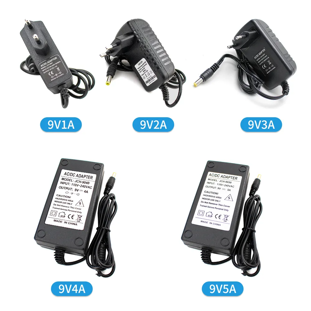 Universal 9V DC uninterruptible power supply with LED...