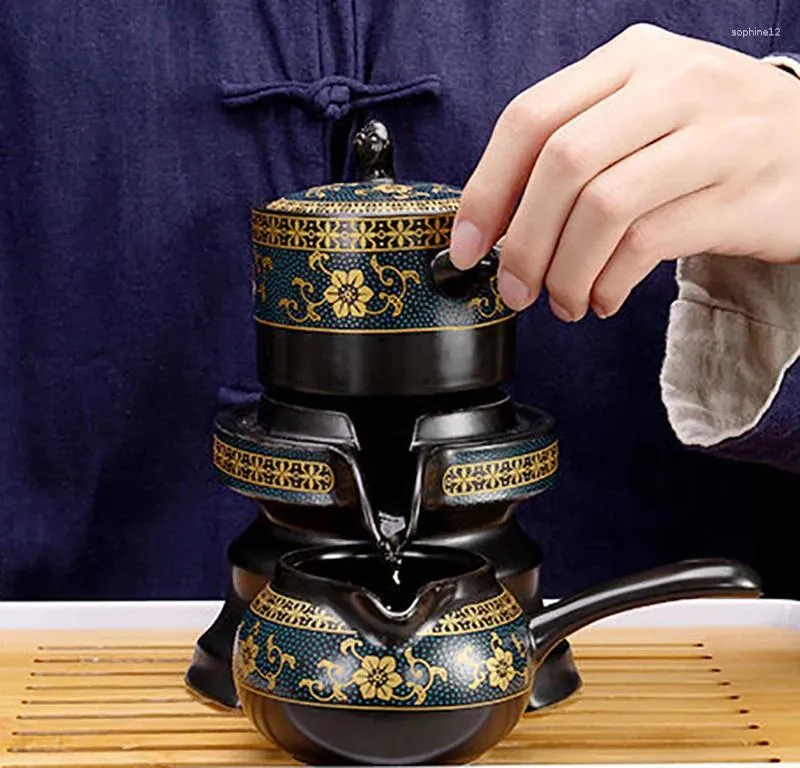 Zestawy herbaciarskie kreatywne ceramiczne herbatę filtr w kształcie kamienia retro teapot akcesoria kungfu