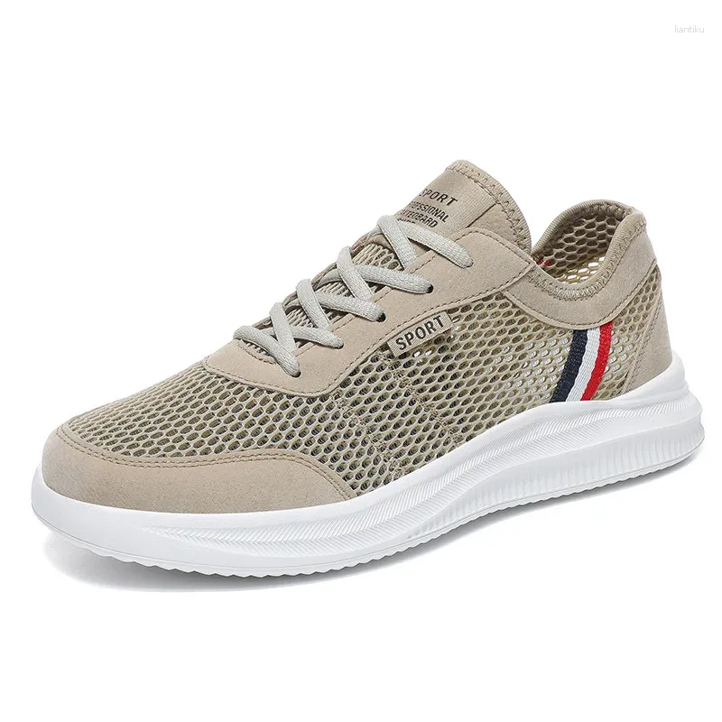 Scarpe casual 2024 Estate Uomo Mesh traspirante Leggero Sport quotidiano Corsa Grande 46