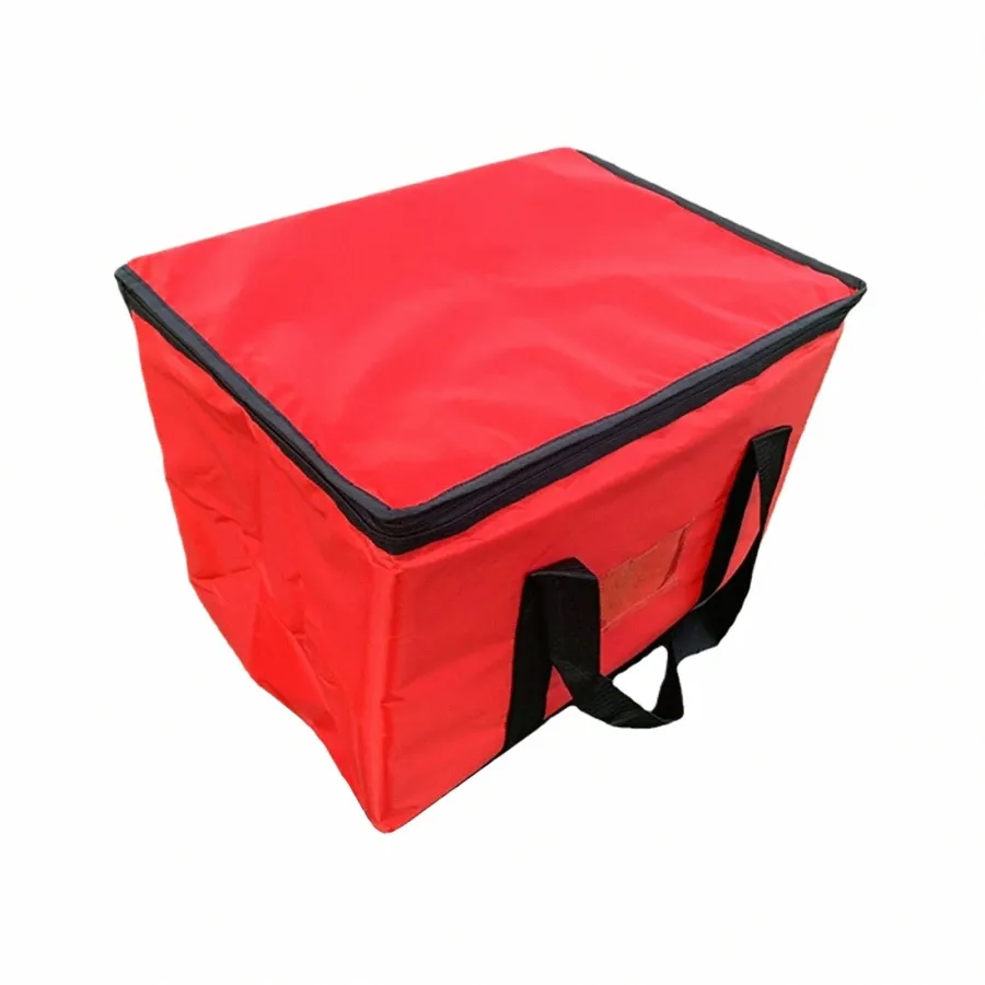 lightweight Solid Oxford Cloth Portable Pizza Delivery Bag Folding Large Capacity Takeaway Keep Fresh With Handle Insulated C0YG#