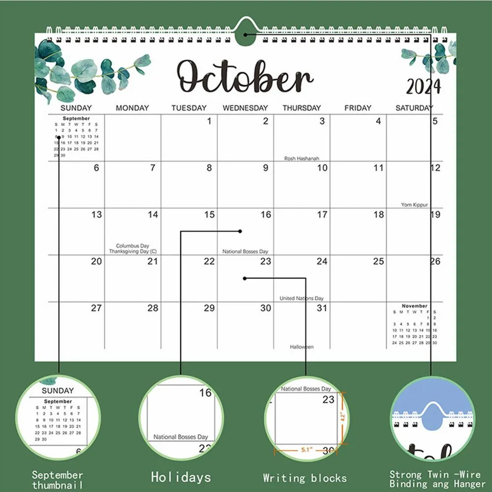 Calendario Pared Tela Contemporáneo 2024 2025, Planificador Eficiente, Planificador Fechas Límite, Adecuados Para - AliExprs 15