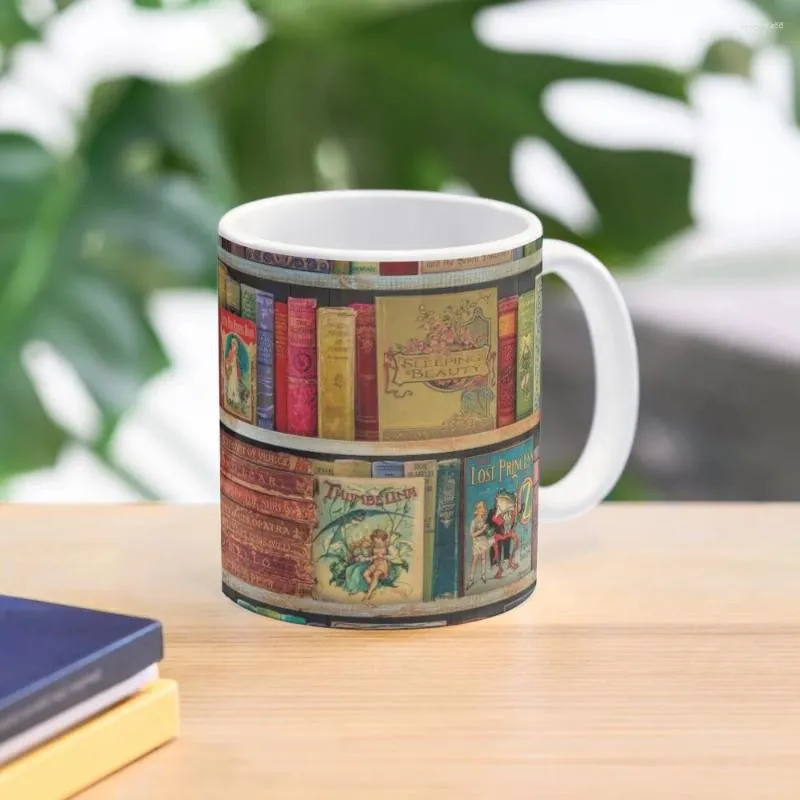 Muggar en dagdrömmars bok Shelf Coffee Mug Ceramic Espresso Cups
