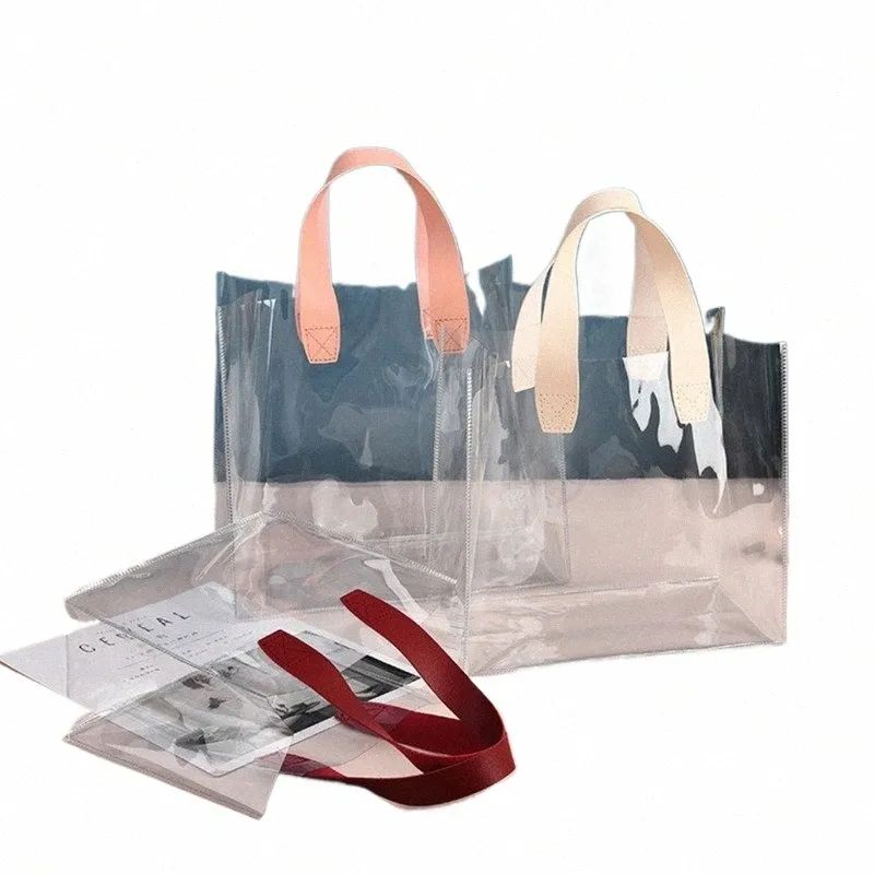 Pequeno Fresco Transparente Casamento Doces PVC Bolsa Pequena Margarida Loja Saco de Presente de Casamento Saco de Presente de Aniversário Bolsa de Grande Capacidade R6eK #