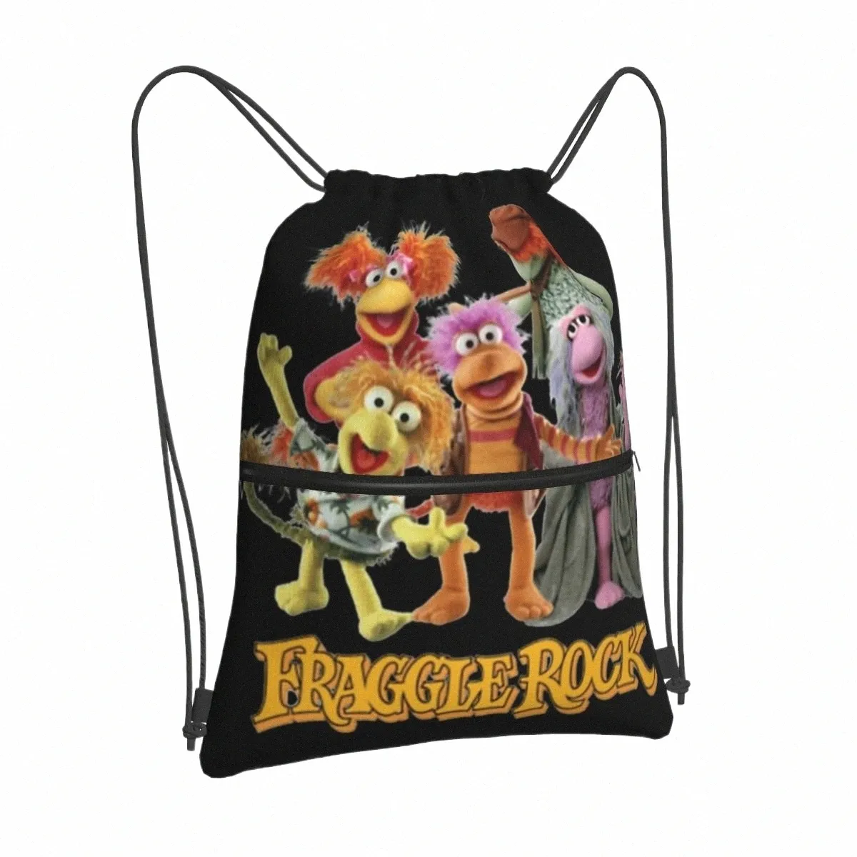 Fraggle Rock Drawstring Bags Mochilas Pano de Viagem Esportes Retro Estudante Cuet Carto Animati Cor Alta Capacidade Ao Ar Livre Legal E6ki #