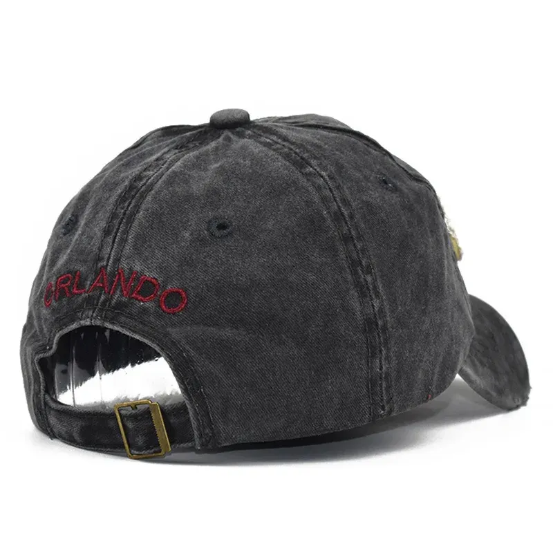 Bat Vintage Baseball Cap - Embroidered Cotton Adjustable Dad Hat In Black - View #8