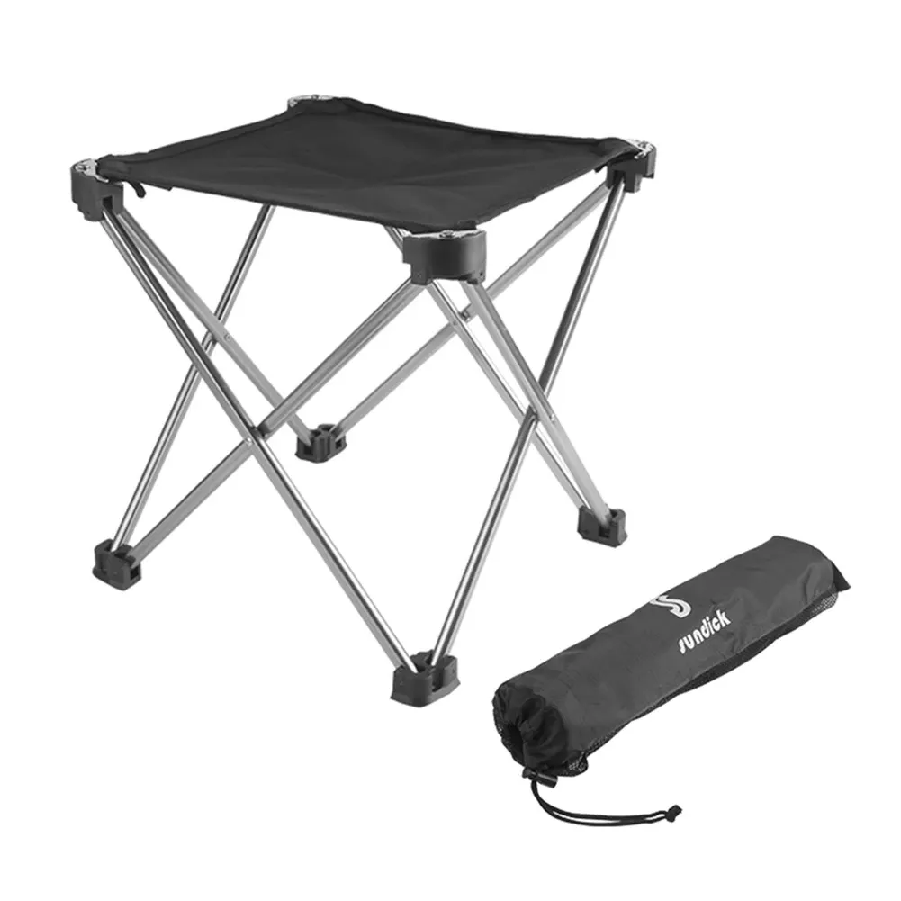 Chaises pondéo-tabouret léger en aluminium en aluminium Camping plage pliant pêche chaise de barbecue extérieure avec sac de rangement