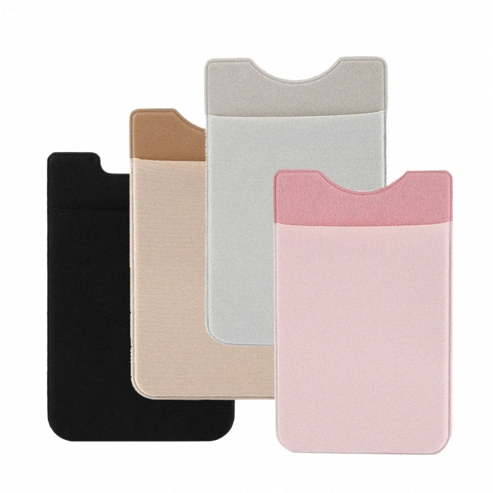 1pc New Elastic Cell Phe Wallet Case Credit ID Card Holder Adhesive Sticker Case Pouch Portable Phe Back Pocket L6vj#