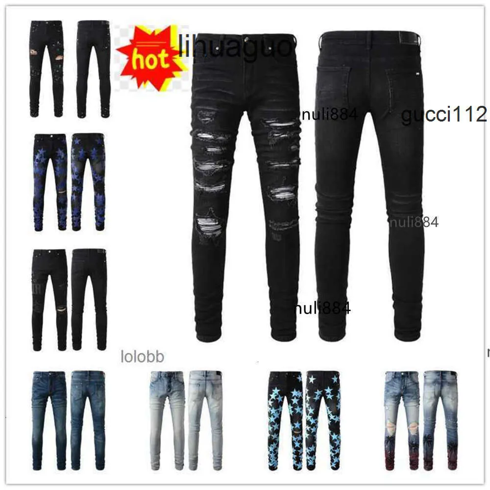 amis amar miri amari amirirlies Vêtements AM 2024 Biker Nouveautés Hommes Homme Luxe Designer Denim Jeans 9A53 Trous Pantalon Pantalon Jean COOLGUY 9VTN