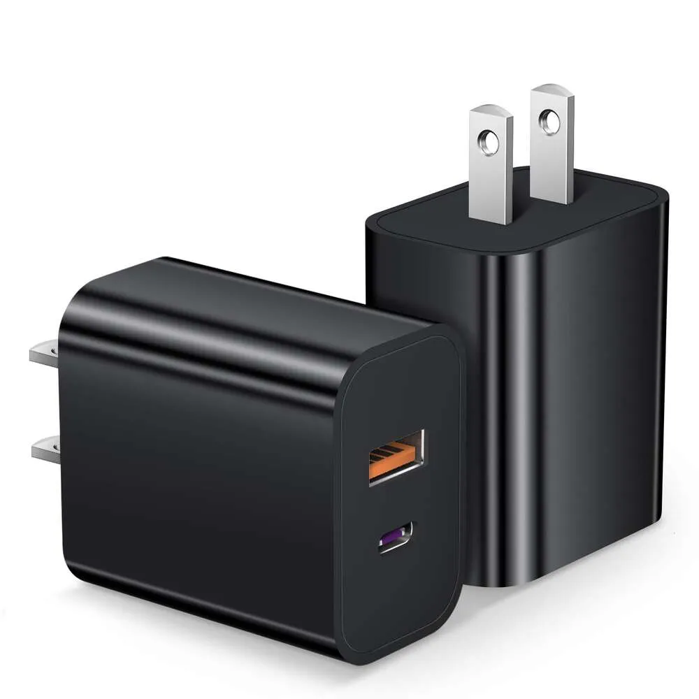 USB C Wall Charger 2-stycke Dual Port PD Power Adapter Snabbladdningsblock, kompatibel med iPhone 15/15 Pro/15 Pro Max/15 Plus/14/13/11, XS/X, iPad, Google