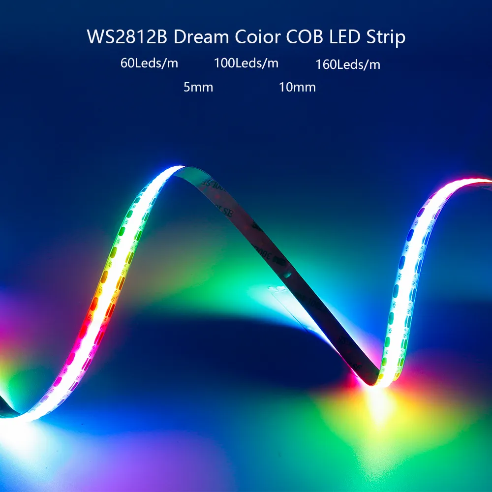 Jual COB 160 LED Per Meter WS2812B Lebar 5mm Smart LED Strip 160/m 5V DC Roll Waterproof Addressable Rgb I.1533704447
