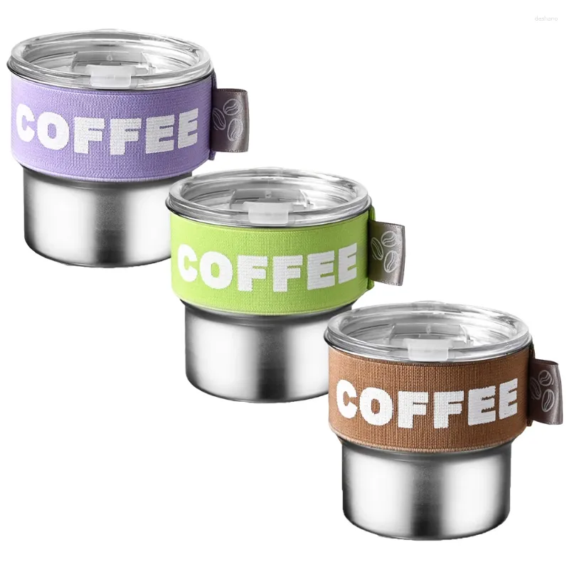 Mugs Coffee Cup Travel Mug Straw Water Spill Proof With Lid Stainless Steel For Kitchen Car Holder Machine