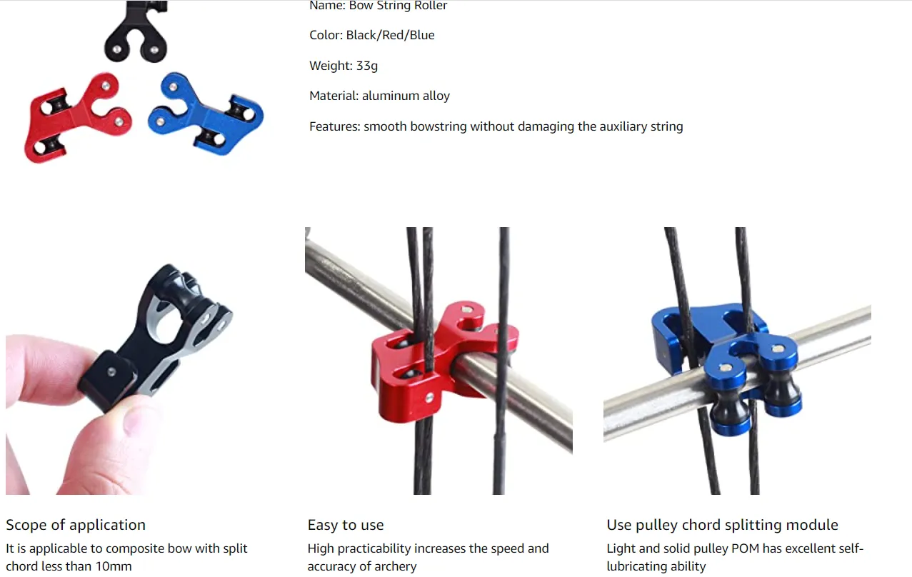 DHgate.com:Aluminum Alloy Cable Slide Splitter Roller for Compound Bow ...
