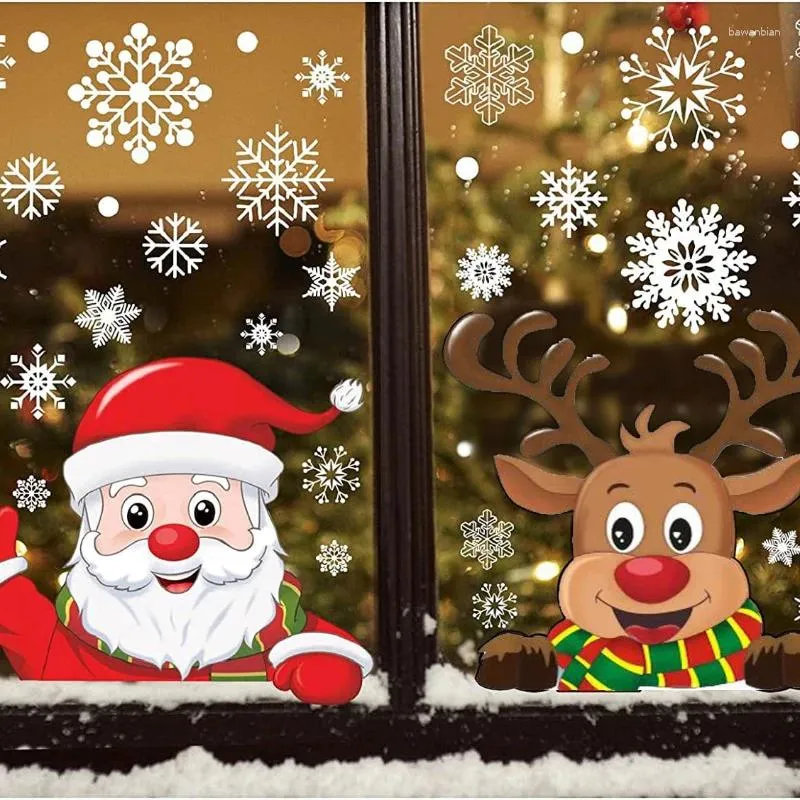 500 Autocollants Fenêtre De Noël – Flocons De Neige Argentés Et Pailletés – Réutilisables – Pour Vitres, Emballages Cadeaux, Décoration – Lot De 3 Motifs