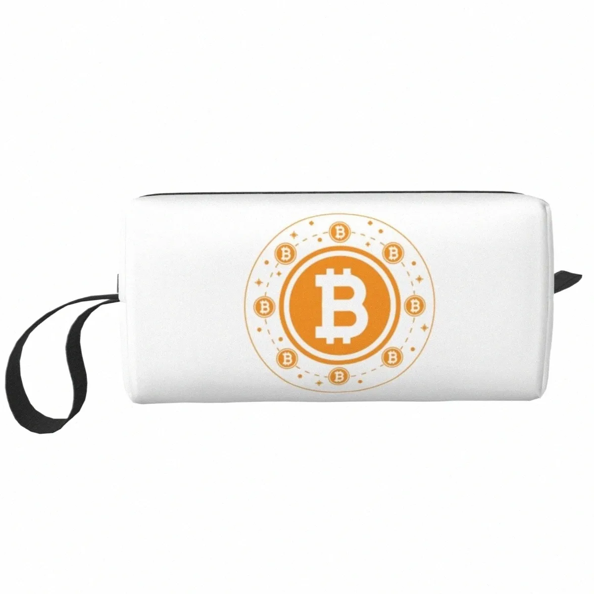 Crypto Bitcoin Magic Travel Cosmetic Bag Cryptocurrency Blockchain BTC Gift Makeup Toyrotry Organizer Ladies Storage Dopp Kit G6nn＃