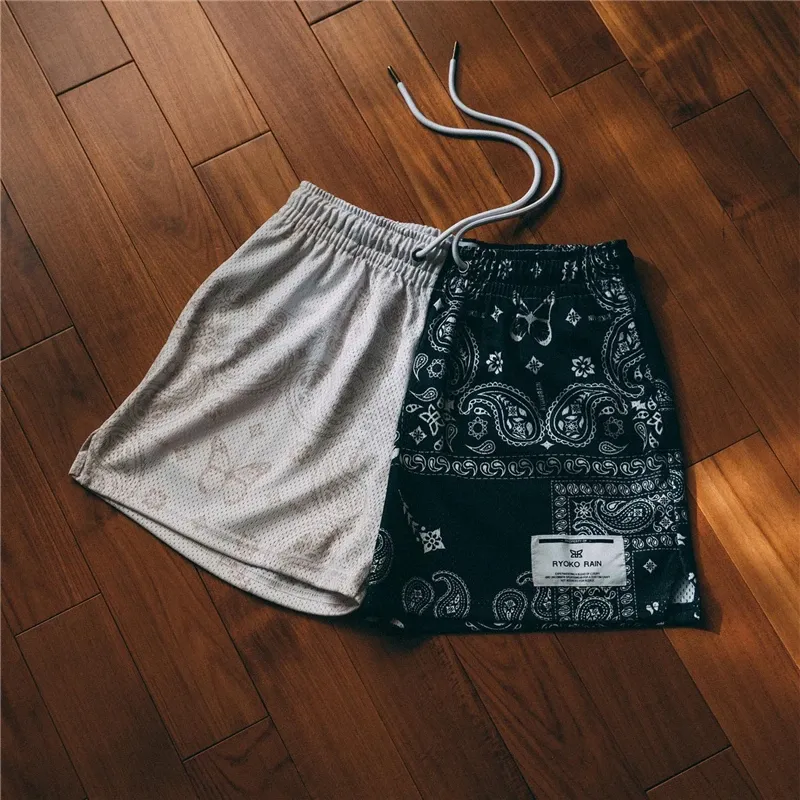 Ryoko Paisley Mesh Shorts for Men: Quick-Dry Breathable