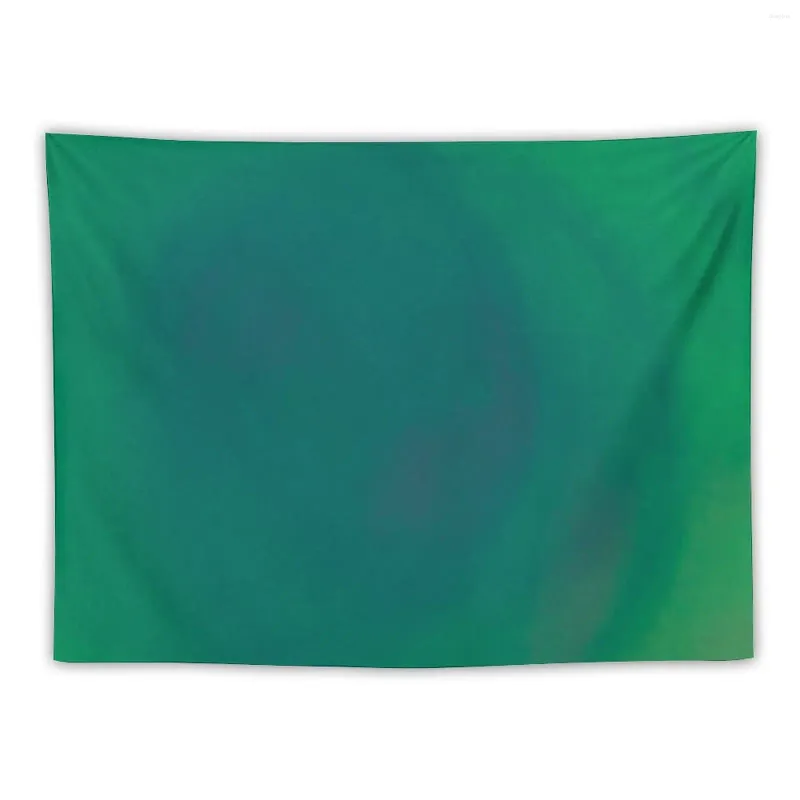 Gobeliny Przypadkowa abstrakcja soczewki Flare Tieb Zielony Zielony z niebieską estetyką gobelinu do akcesoriów dekoracji pokoju