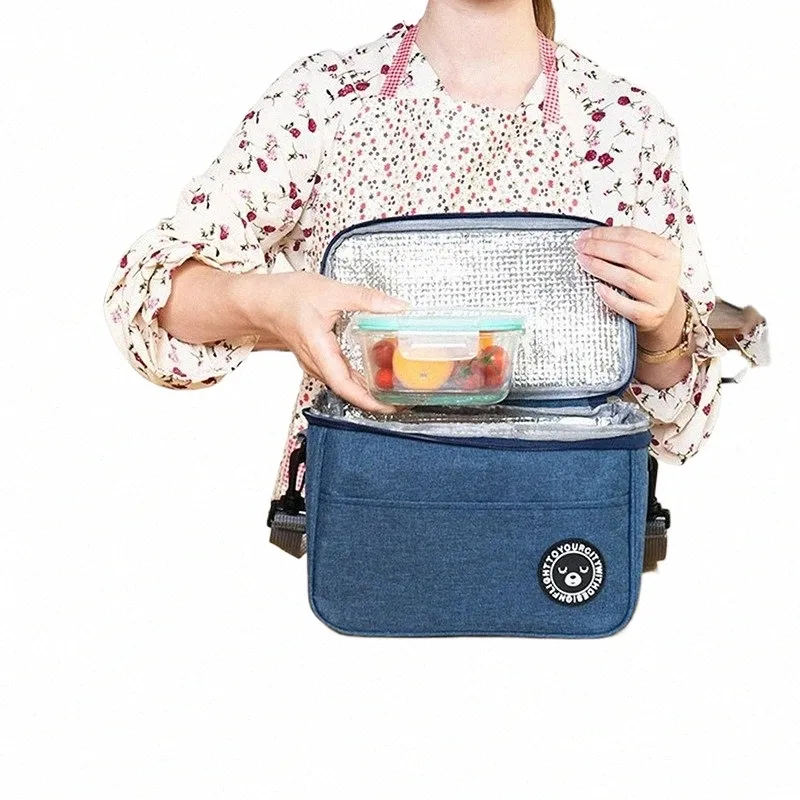 Термоизолированная сумка Портативный ланч-бокс Сумка через плечо Вино Пивной холодильник Кондитерские изделия Торт Лагерь Пикник Контейнер для еды 2024 U96Z #