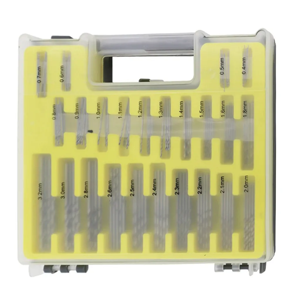 Small Bit Set Mini Twist Drill Bit Set in Plastic Box 0.4-3.2mm for Small Drilling ...