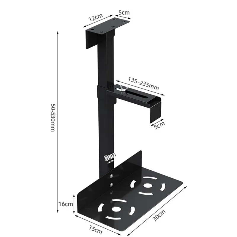 PC Case Holder Under Desk Wall Side CPU Stand Adjustable Computer ...