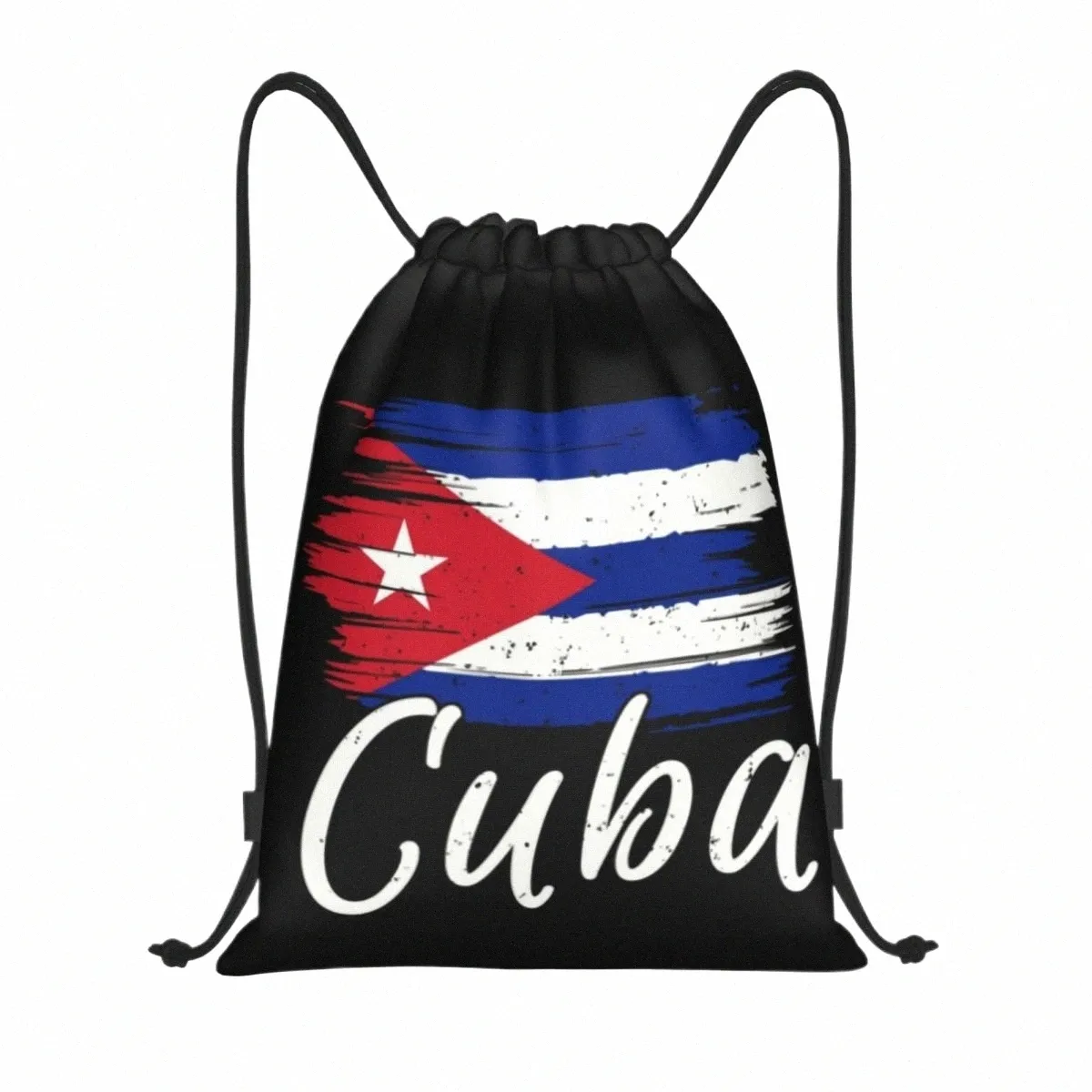 Cuba Cubano Havana Flag Zaino con coulisse Donna Uomo Sport Gym Sackpack Pieghevole Borsa da allenamento patriottica cubana Sacco v13U #