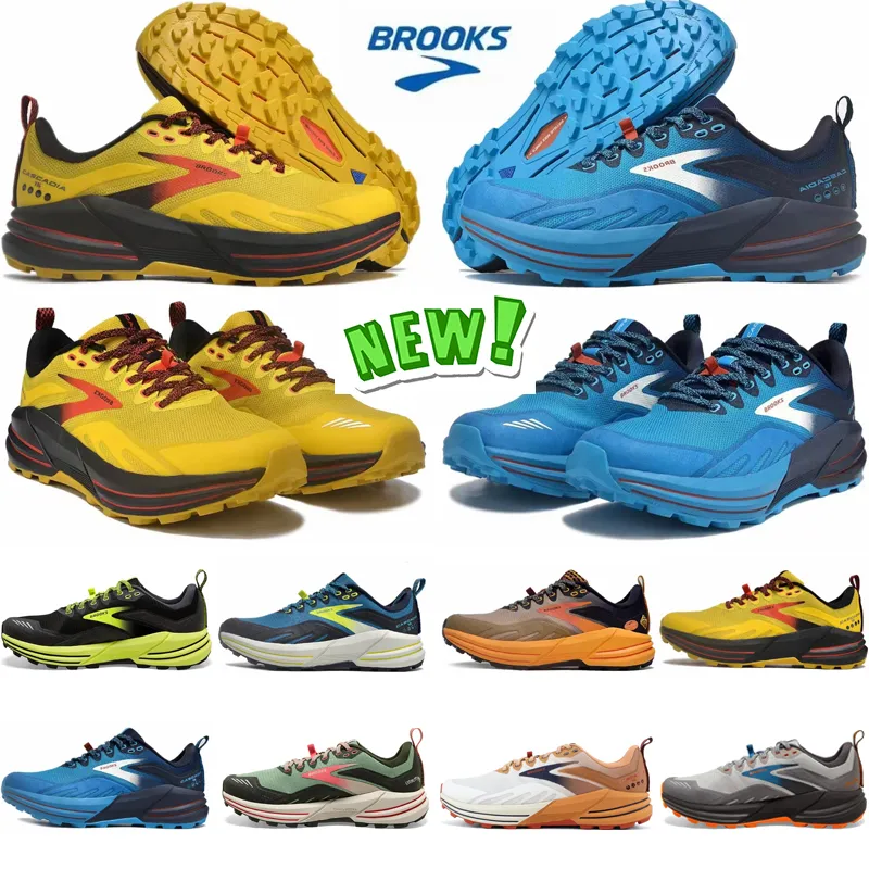 Название товара wholesale Кроссовки Brooks Cascadia дизайнерские мужские женские спортивные кроссовки на открытом воздухе кроссовки низкие топы черный белый буле зеленый оранжевый 36-45 евро Код товара