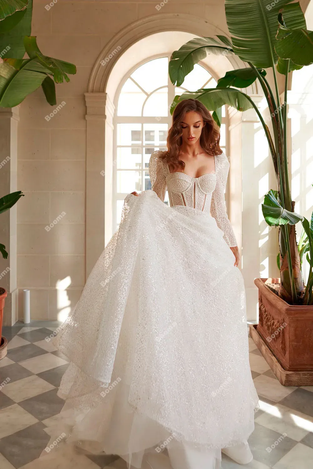 Elegant Sweetheart Wedding Dress with Detachable Long Sleeves and Zipper  Back in Organza Fabric from Dhgate Dress Accessories - price 234.59