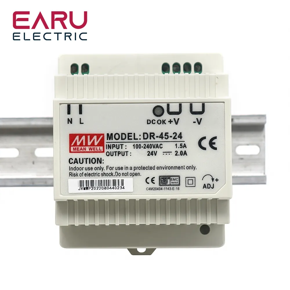 24V DC Din Rail Power Supply 15W - Compact Industrial Grade For Control Cabinets & Equipment