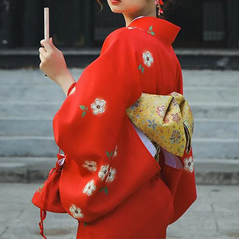 Traditional Japanese Yukata Obi Belt Sakura Print  display picture 1