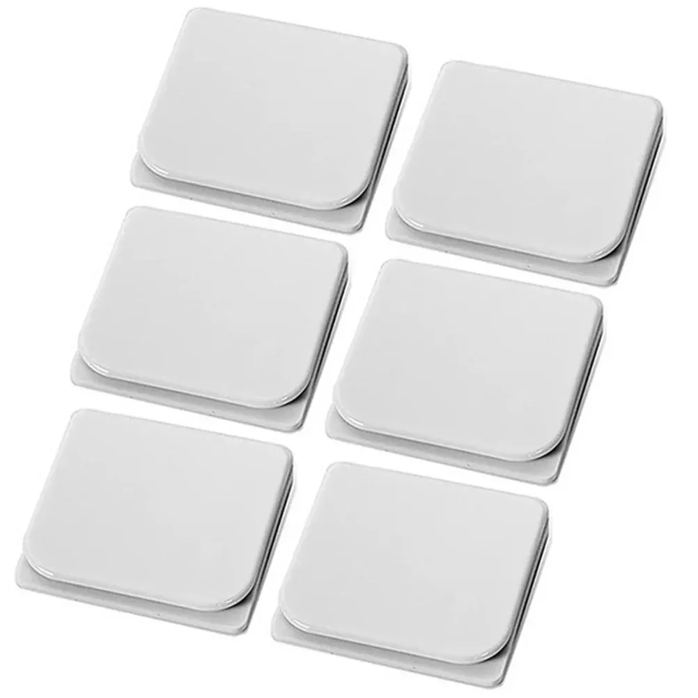 دش الستار قضيب تثبيت أبيض مقطع لماشية اللصق مقاطع المشابك وزن الجدار