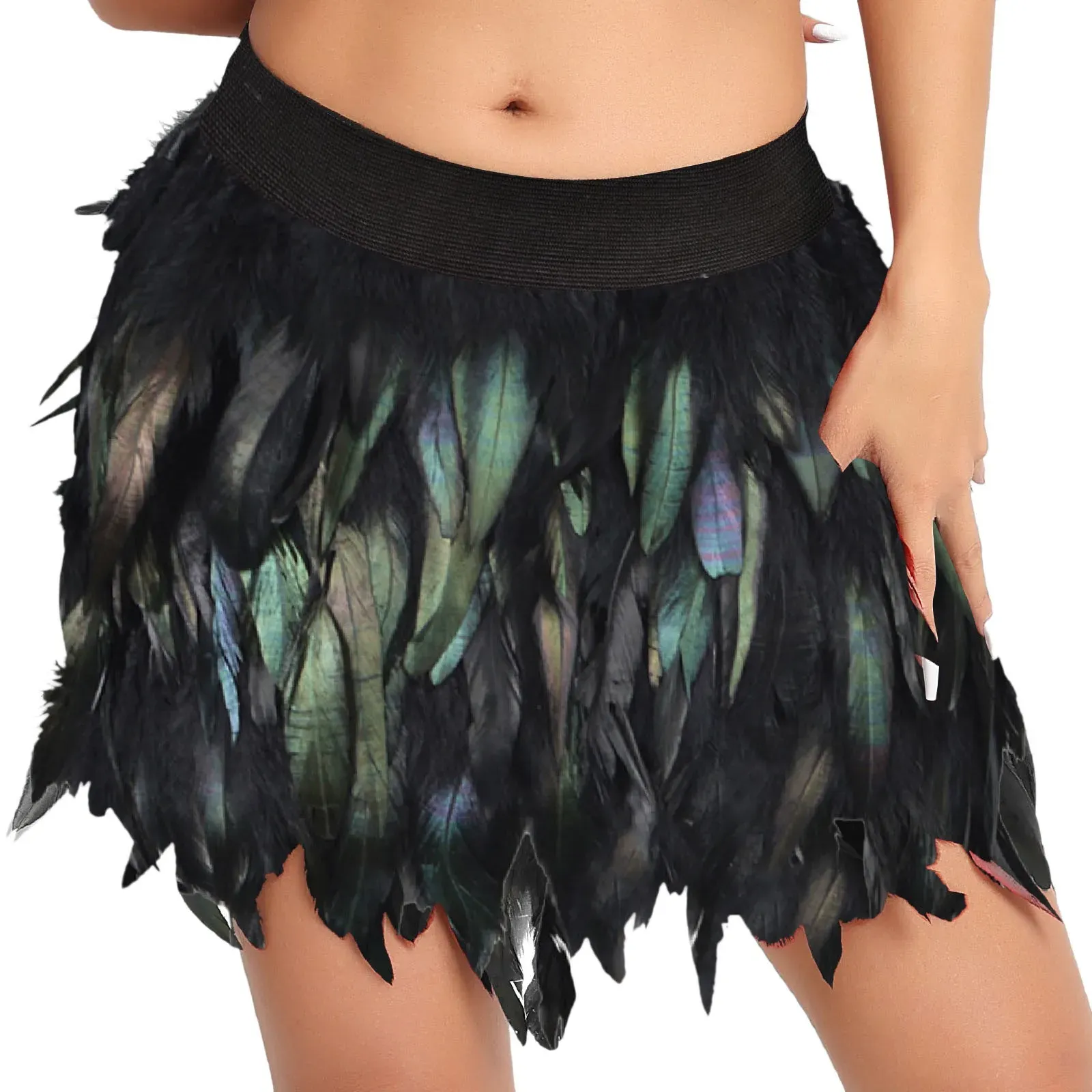 Fluffy Feathers Ruffled Harajuku Festival Skirt With Elastic Waist For Womens Nightclub Party And Rave Costume From Ddmymaster 28.47 DHgate.Com