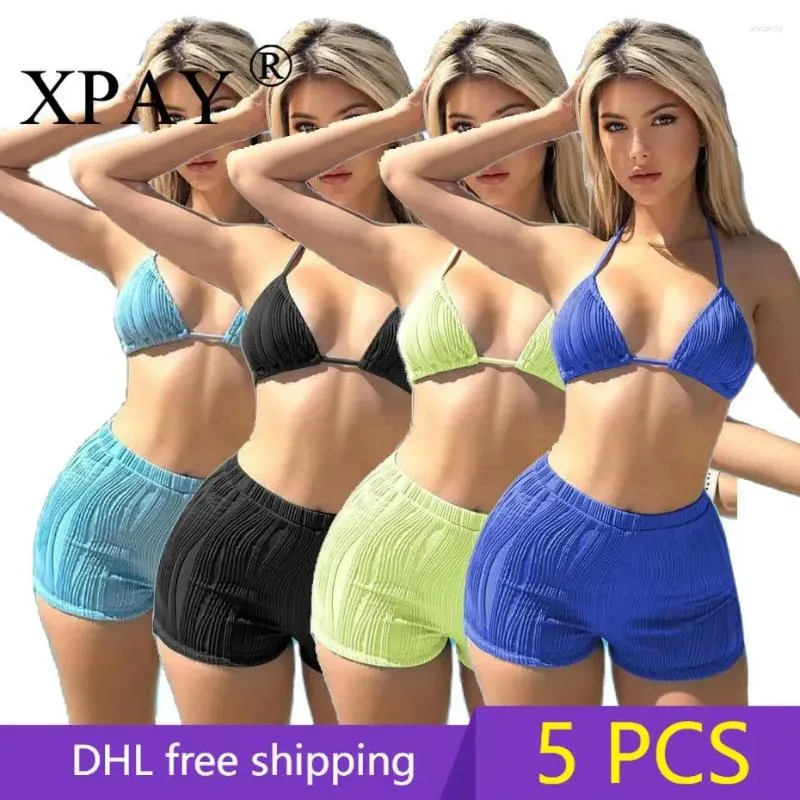 Maillots de bain pour femmes 5 PCS Gros articles en vrac Lots Sexy Bikini Ensembles Boxers Maillot de bain Femmes 2024 Été 2 pièces Ensemble Tenues Plage X11404_1