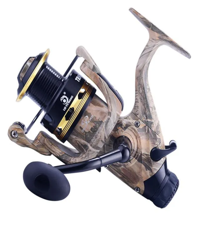 Yuyu Fishing Reel Camouflage Fishing Fishing Spinning Reel 131bb Double Drag Carp Feeder Fishing Reel Wheel 5000シリーズCrank Handle1079569