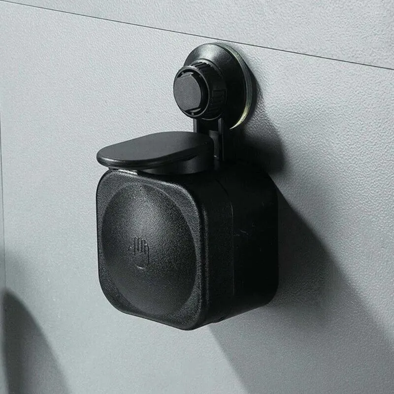 Dispensador de jabón líquido, 1 Uds., resistente al agua, tipo prensa, ventosa, montado en la pared, máquina de espuma ABS, caja de baño