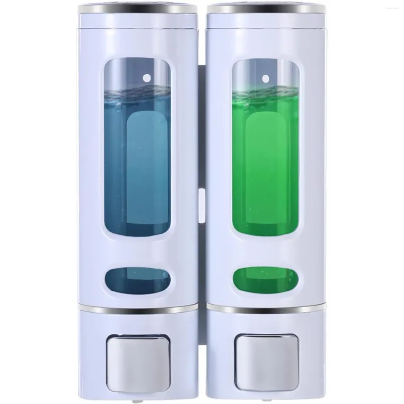 Distributeur de savon liquide pour douche, matériau de luxe haut de gamme, chambre transparente en plastique ABS écologique, visualisation facile des changements de capacité