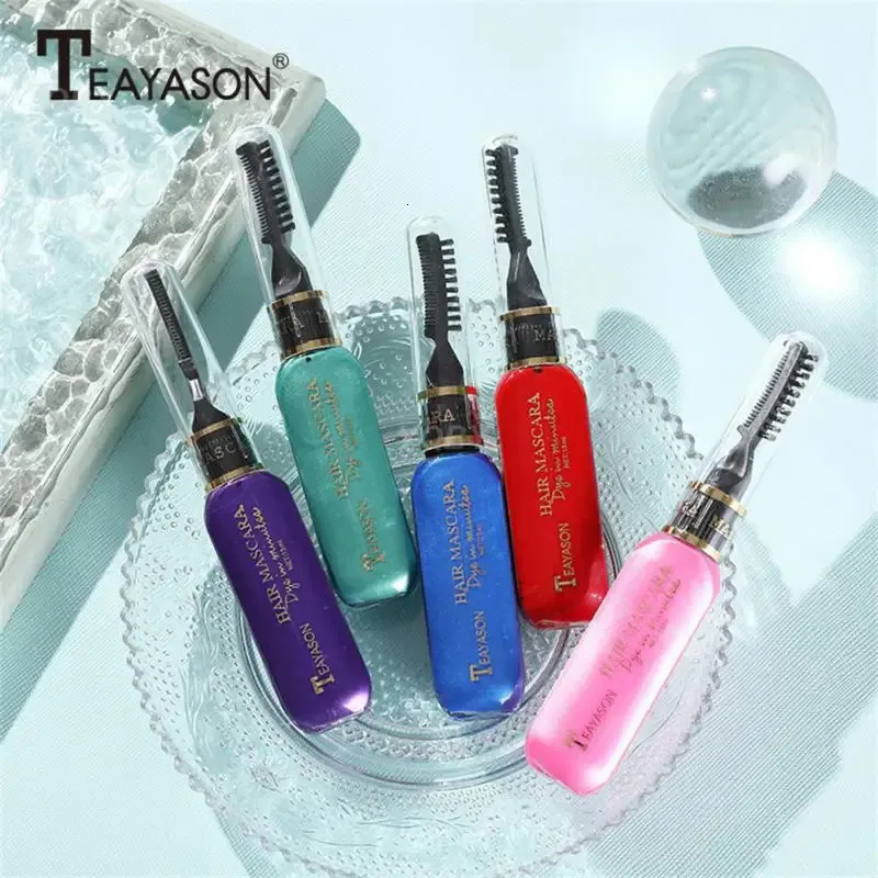 Non-toxic Hair Dye Cream Set One-time Hair Temporary Color Washable Convenient Hair Dye Tool Blue Grey Purple Hair 240321