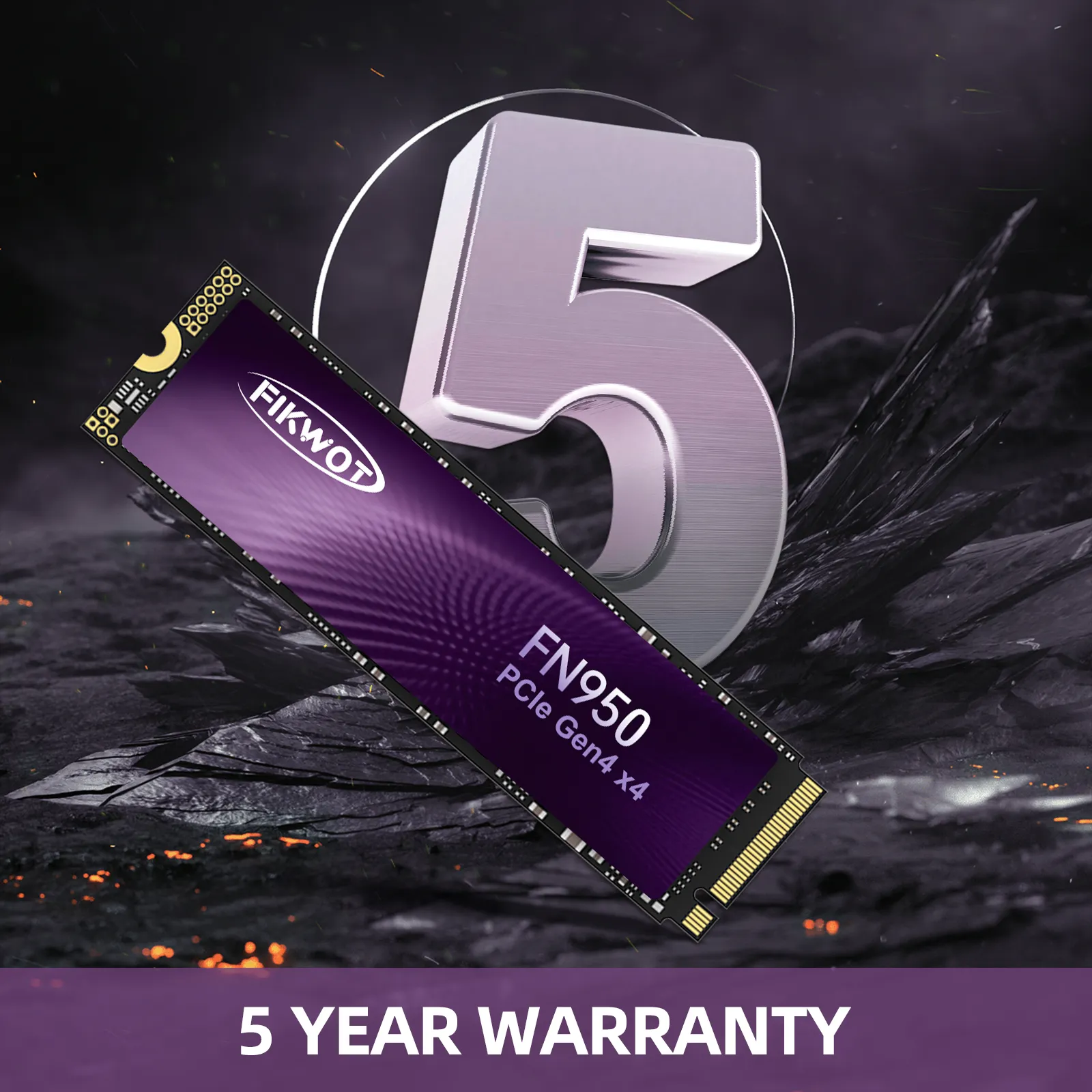 High Speed Fikwot FN950 M.2 SSD: Up To 5000MB/S, 1TB/2TB/4TB PCIe4