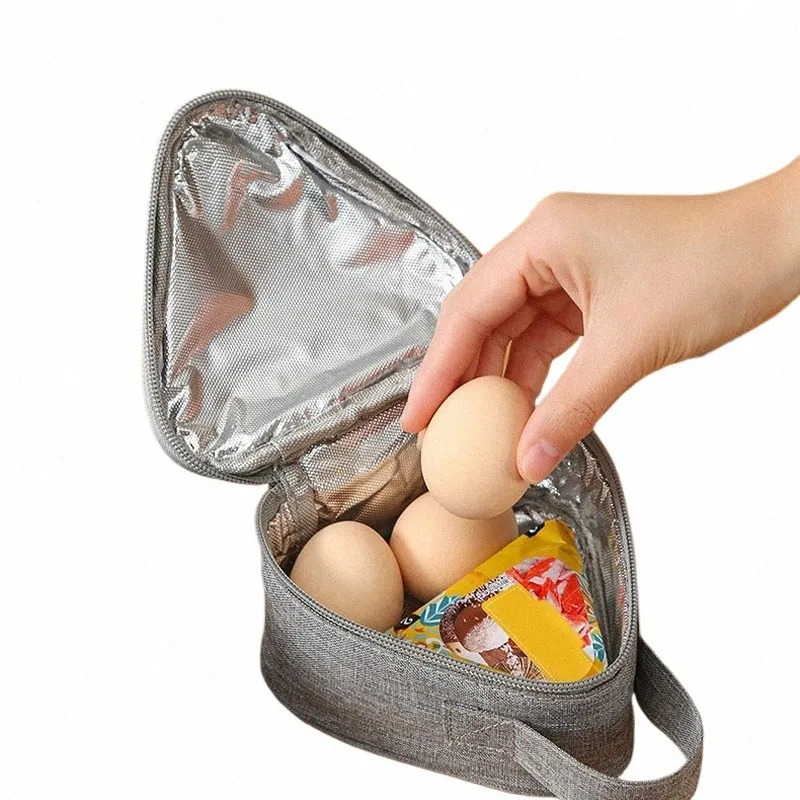 Triangulär insulati lunchväska mini aluminium folie student ris boll väska bärbar lunchlåda utomhus lunchpåsar lancheira termica r9ji#