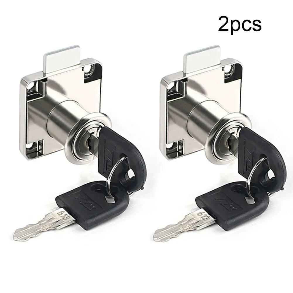 2PCS Furniture Drawer Lock Desk Wardrobe Cabinet Door Locks Bedside Bookcase Cam Lock Matching Key For Hardware Tools