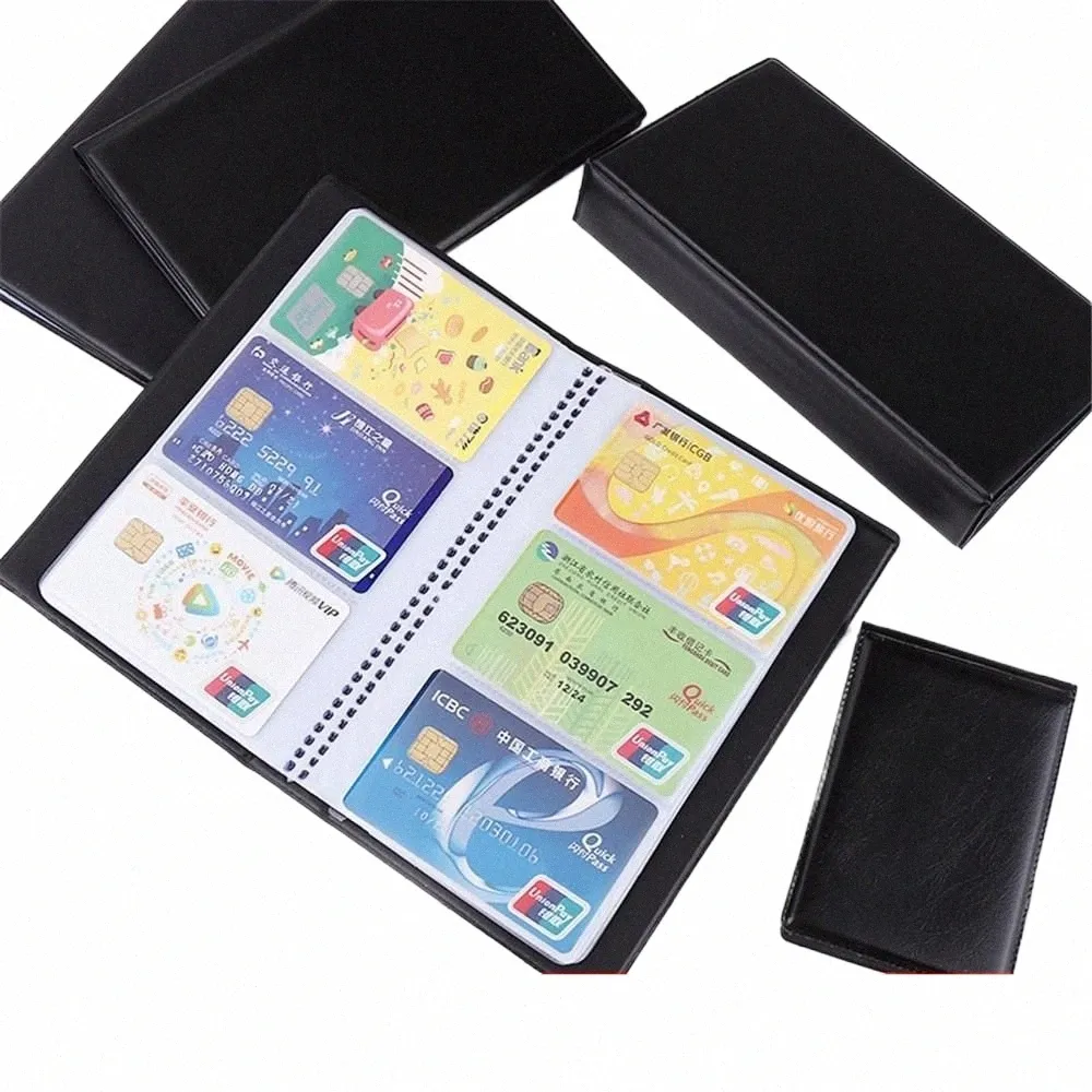 40/120/180/240/300 Новый держатель для карт Книги Кожаные карты ID альбома Кредитная карта Collecti Ctainer Чехол для книги Чехол для карт S533 #