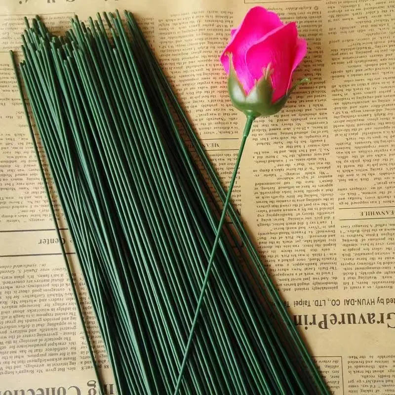 20pcs DIY artificial flower stick rose leaves for bouquet floral handmade craft distinctive gift Easter Birthday weddomg decor