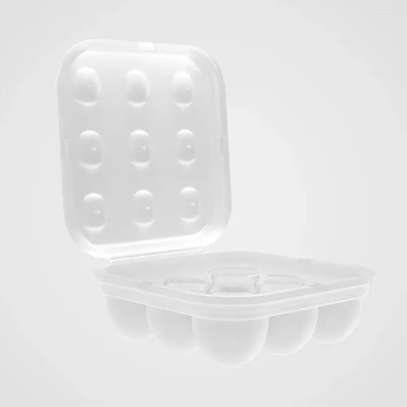 Förvaringsflaskor Flaskar Flip-Top Egg 9-rutnät Box Space Saving Kylskåpsarrangör för Kitchen Home Kylskåp Containerhållare