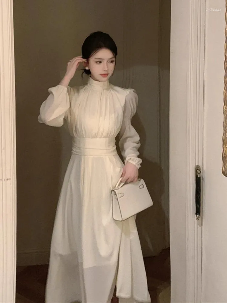 Korean Turtleneck Dresses Turtleneck Warm Korean Style Minimalist Casual Sweater  Dress