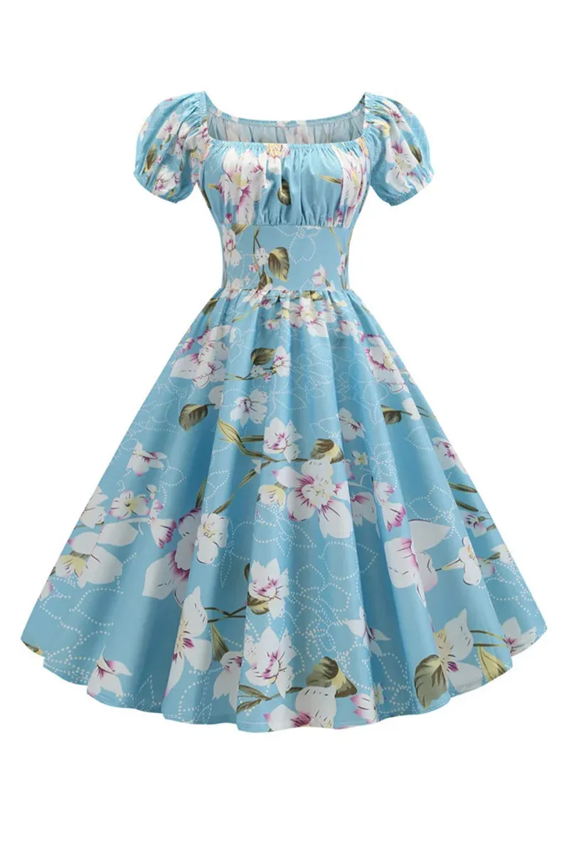 Summer 2024 Square Neck Empire Waist Midi Dress with Zipper Closure,  Polyester, Short Sleeve, Mid-Calf Length from Dhgate Urban Sexy Dresses -  price 26.79