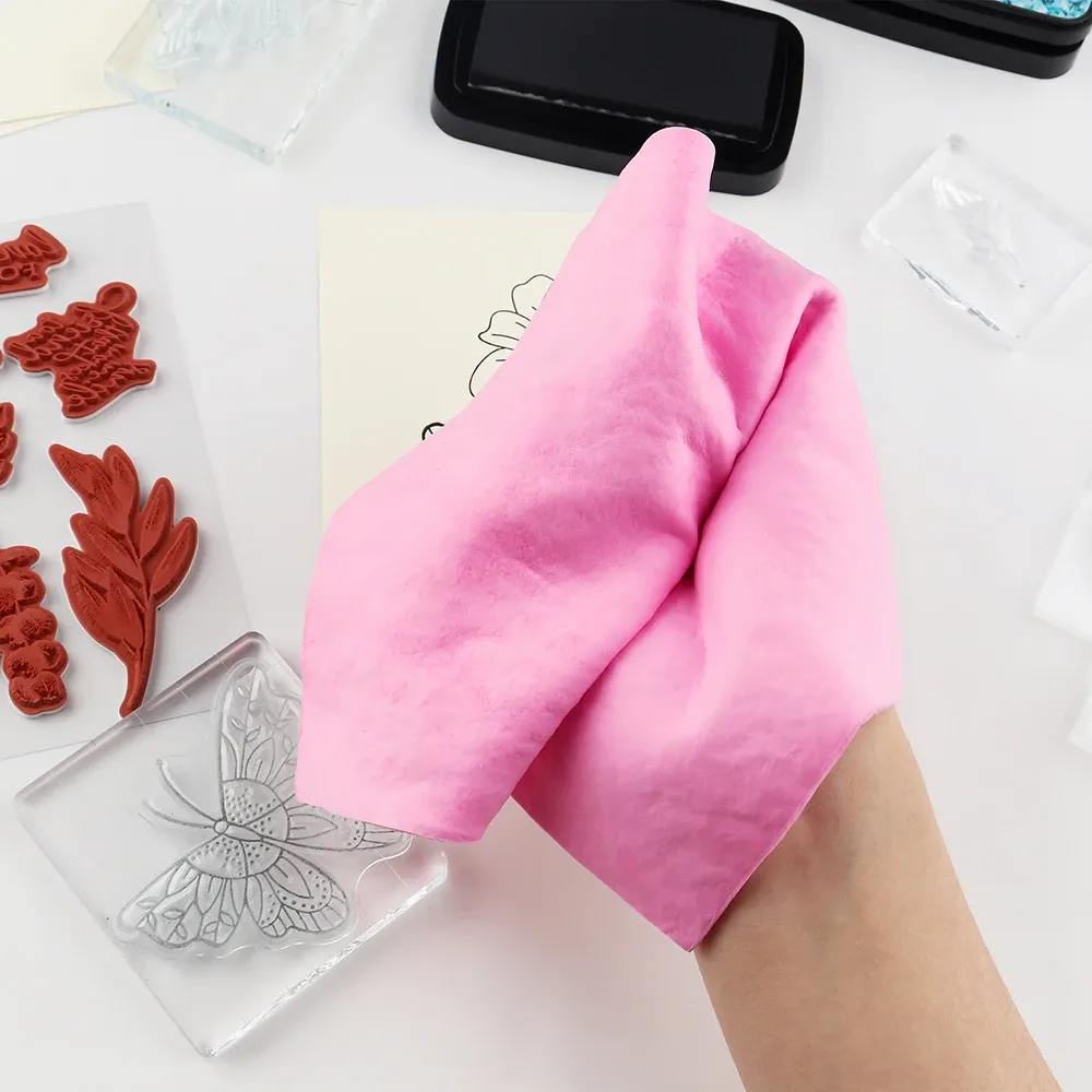 set Natural Suede Stamp Cleaning Shammy Cloth for Cleaning Stamps and ...