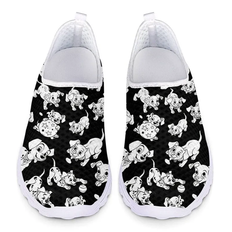 Boots Nursing Shoes For Women Cute Dalmatian Dog Print Loafers Woman Slip On Flats Mesh Sneakers Summer Ladies Casual Sport Shoes 2023