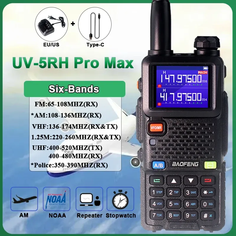 Radio Baofeng UV-5RM - 999 Canaux UHF/VHF, Portable, étanche, 15W (version Améliorée UV-5R)