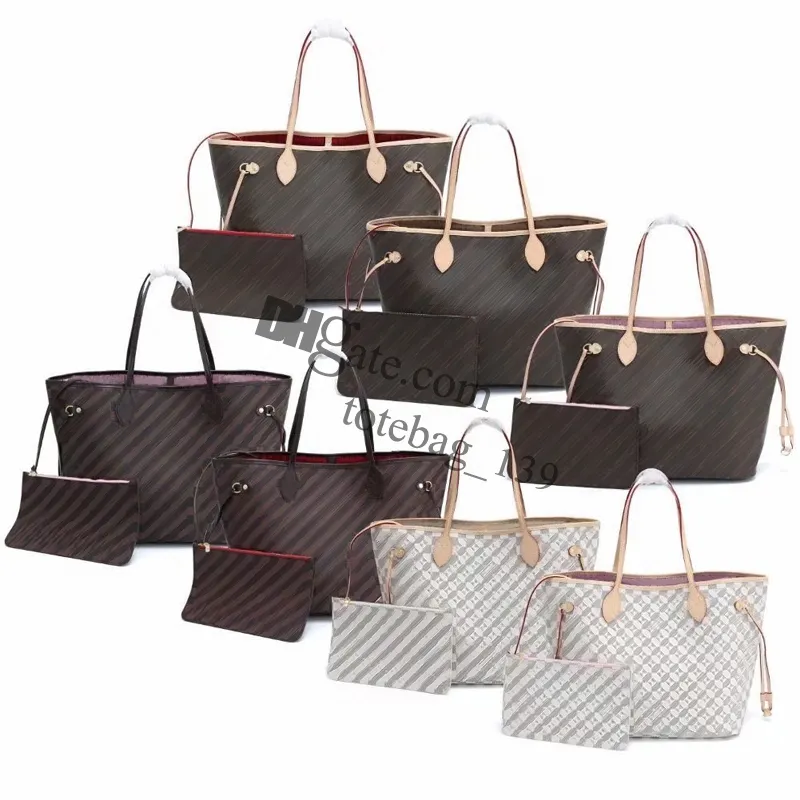 Sac fourre-tout de luxe Femmes Designer Sac à main Jamais Shopping Sacs à bandoulière Plein GM MM PM Organisateur avec sac à main en cuir Fleur Sacs à main vérifiés