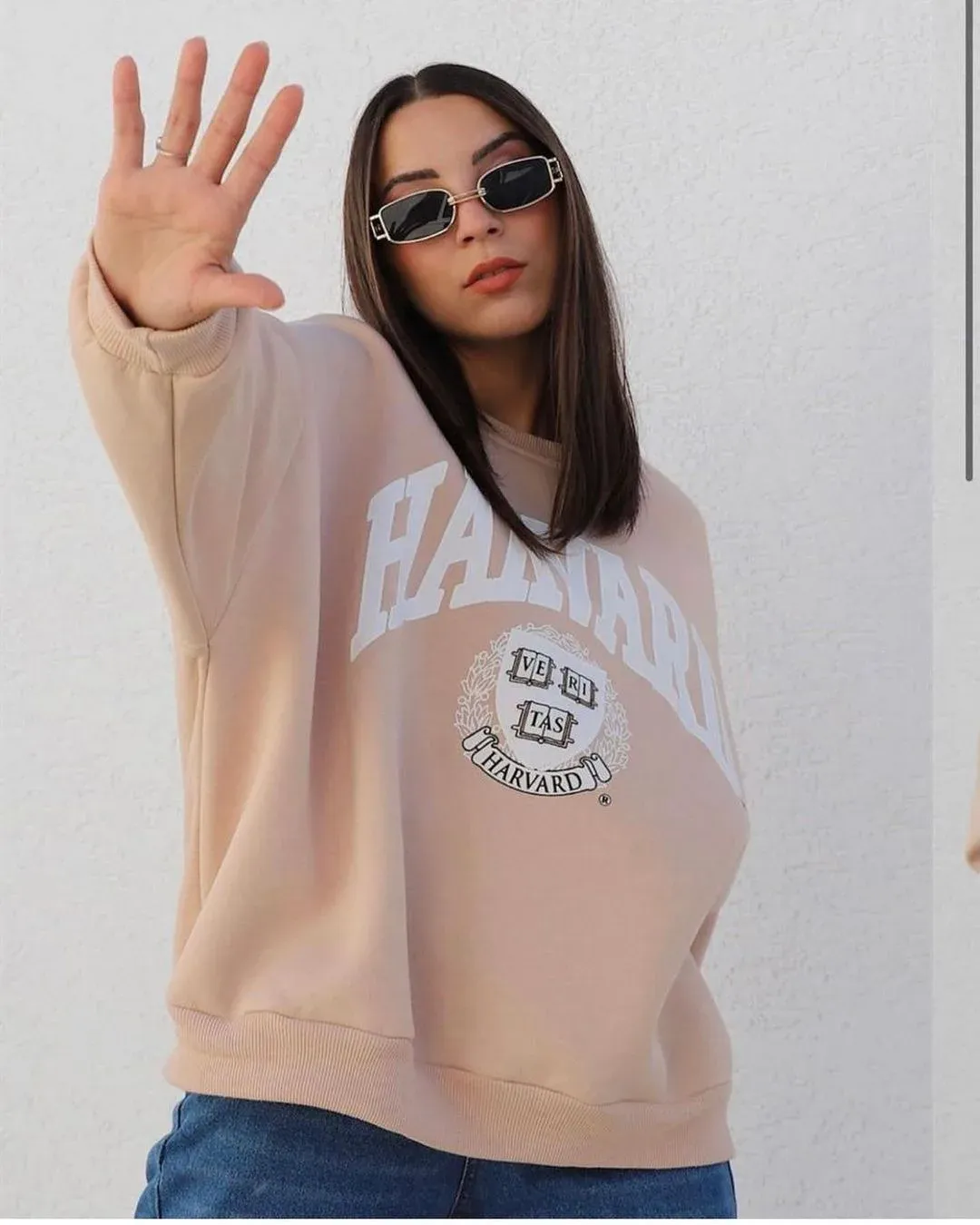 Autumn Contrast Sweater Preppy Men And Women Loose Casual Pullover Ove