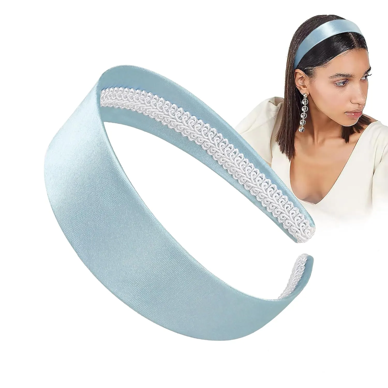 New Aratta Countess Jewel Satin Elegant Teal Embellished Headband Green Headpiece Wedding Headband Races Headpiece Crystal  main image 2