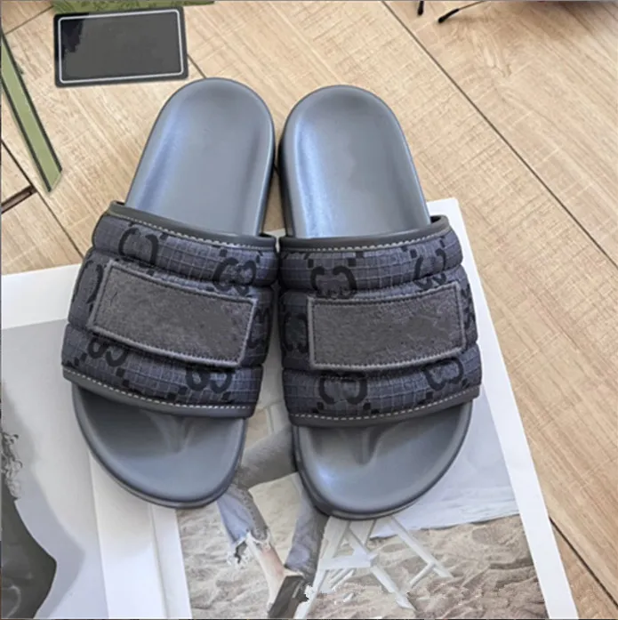 New Slides Women Sandals Platform Slipper Unisex Embroidery Printed Flip Flops Fashion Summer Flat Beach Shoes 35-45